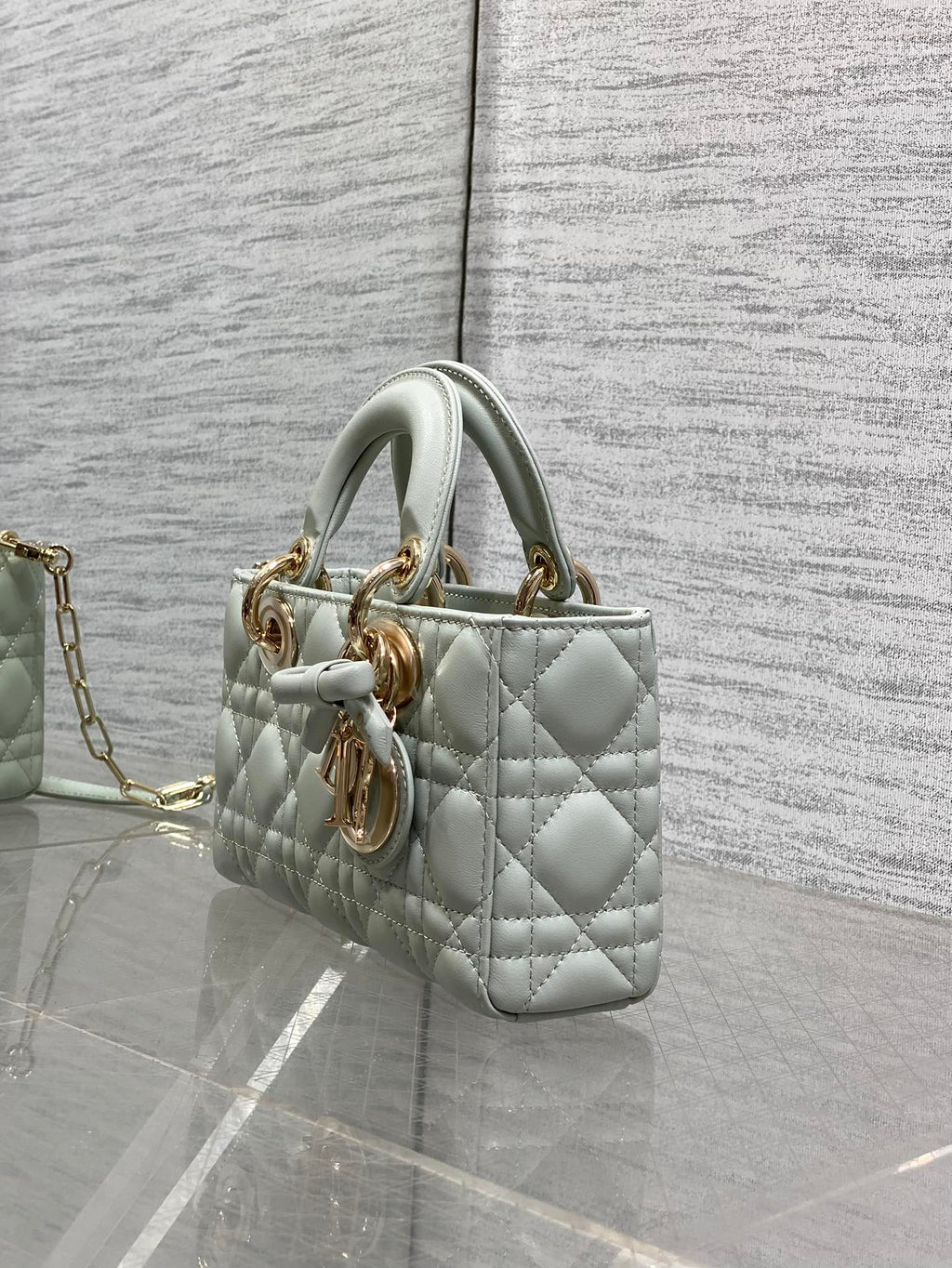 Dior Mini Lady D-Joy Bag - M0636 - Light Green Cannage Lambskin - Default Title - View 7