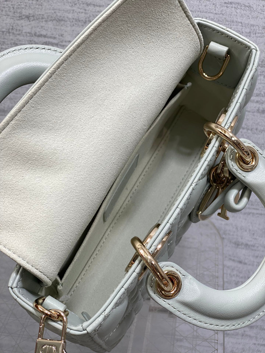 Dior Mini Lady D-Joy Bag - M0636 - Light Green Cannage Lambskin - Default Title - View 9