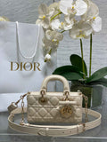 Dior Mini Lady D-Joy Bag - M0636 - Beige Cannage Lambskin - Default Title - View 1