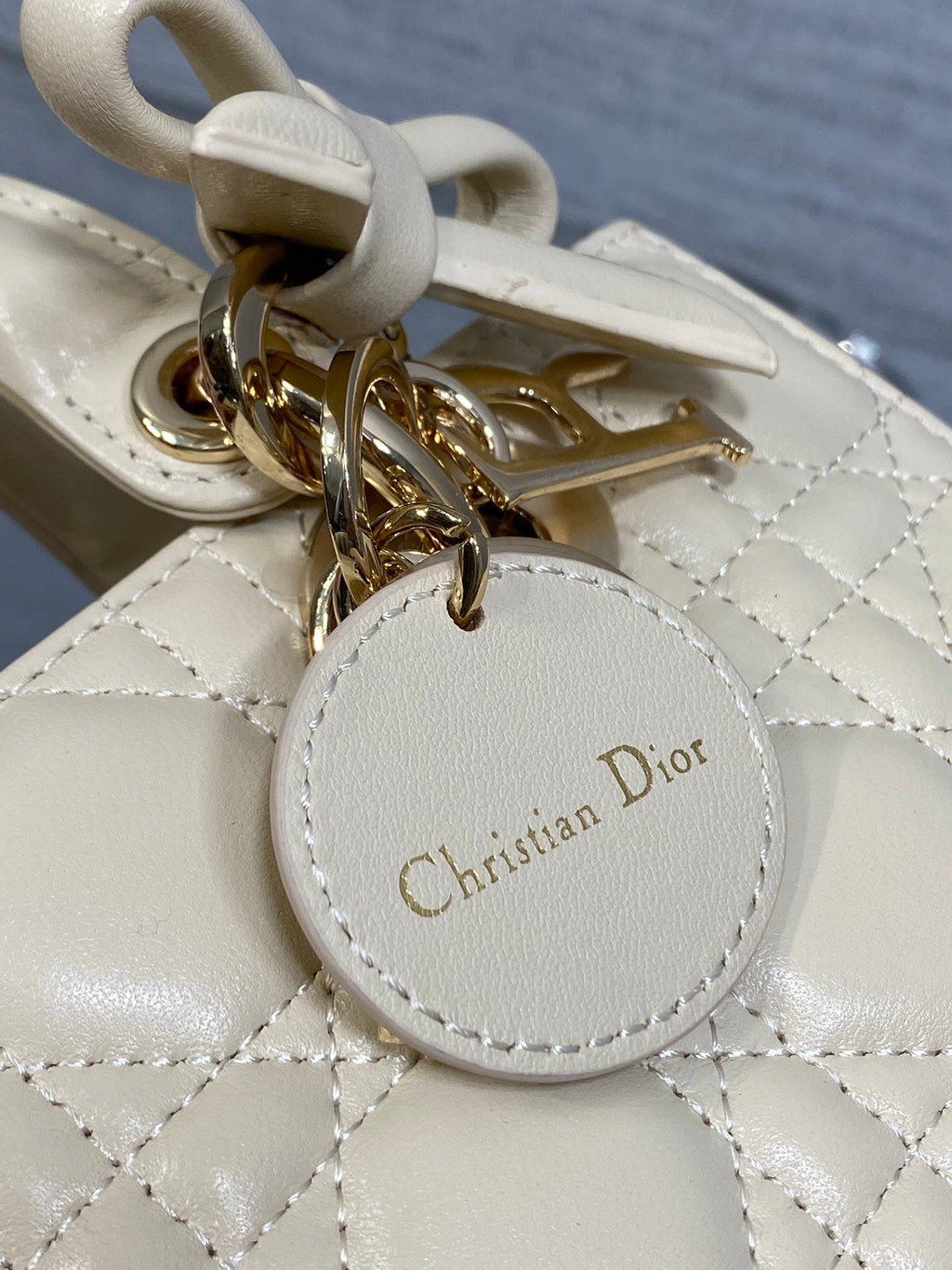 Dior Mini Lady D-Joy Bag - M0636 - Beige Cannage Lambskin - Default Title - View 5