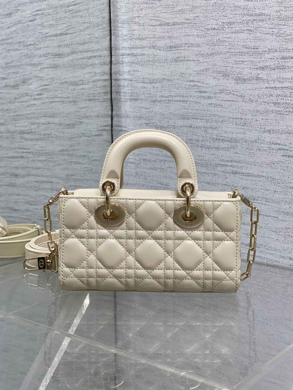 Dior Mini Lady D-Joy Bag - M0636 - Beige Cannage Lambskin - Default Title - View 3