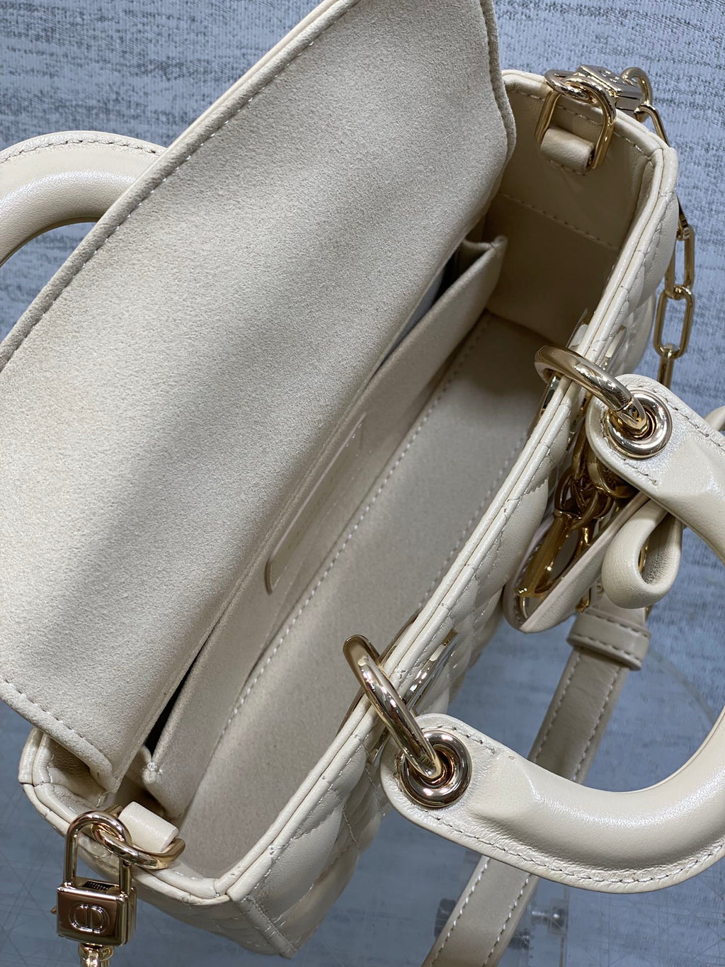 Dior Mini Lady D-Joy Bag - M0636 - Beige Cannage Lambskin - Default Title - View 8
