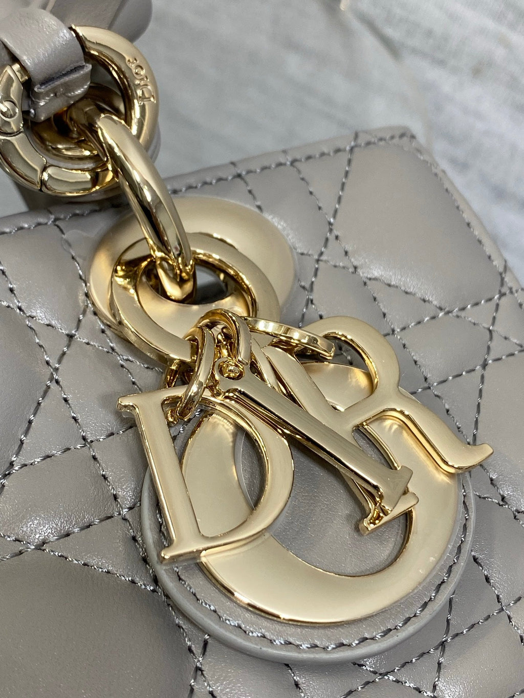Dior Mini Lady D-Joy Bag - M0636 - Gray Cannage Lambskin - Default Title - View 5