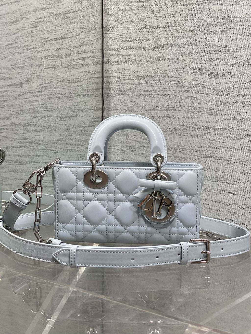Dior Mini Lady D-Joy Bag - M0636 - Blue Cannage Lambskin - Default Title - View 2