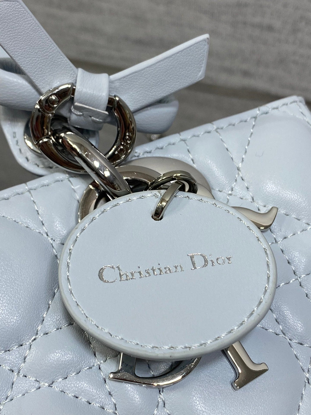 Dior Mini Lady D-Joy Bag - M0636 - Blue Cannage Lambskin - Default Title - View 6