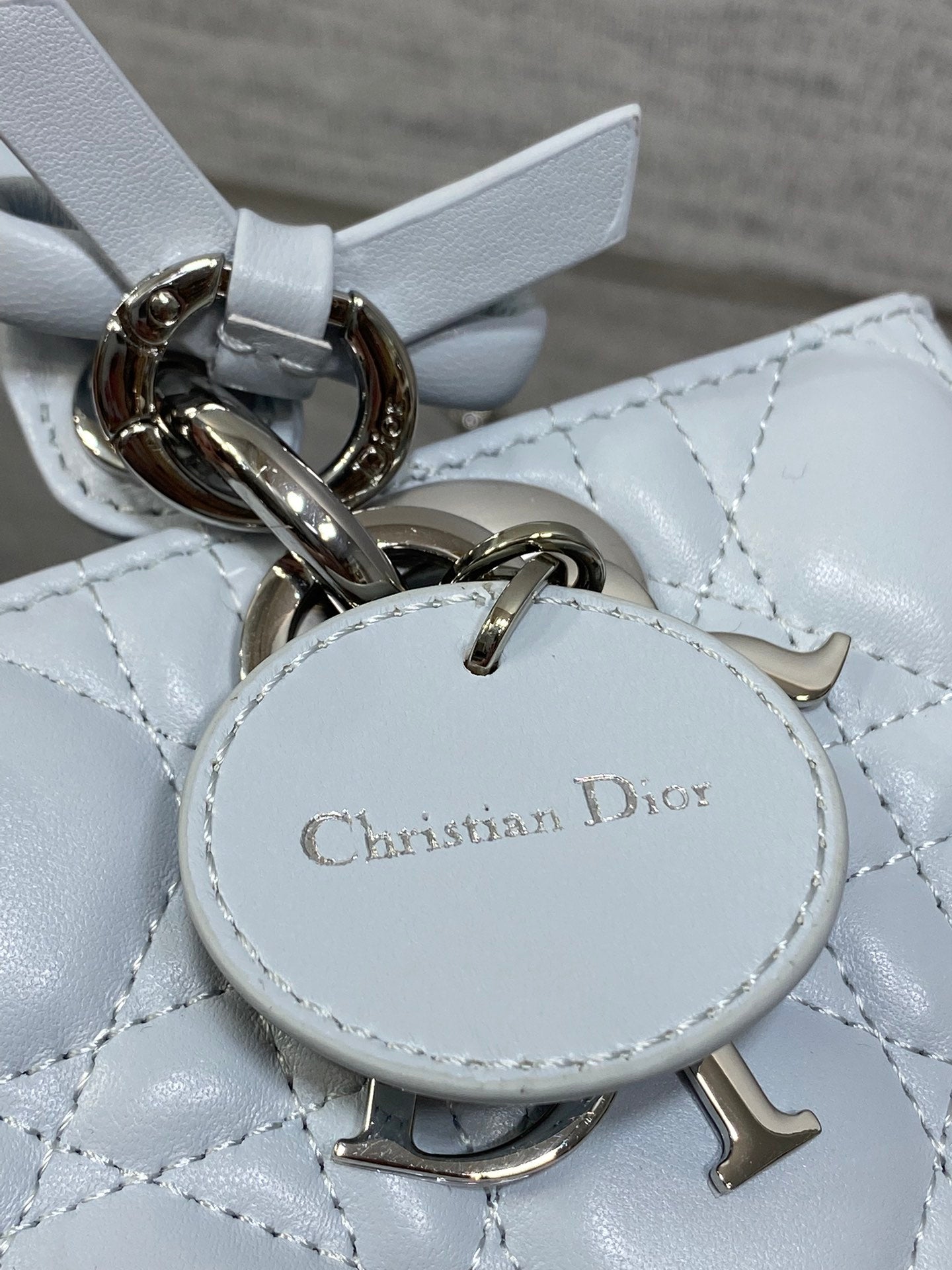 Dior Mini Lady D-Joy Bag - M0636 - Blue Cannage Lambskin - Default Title - View 6