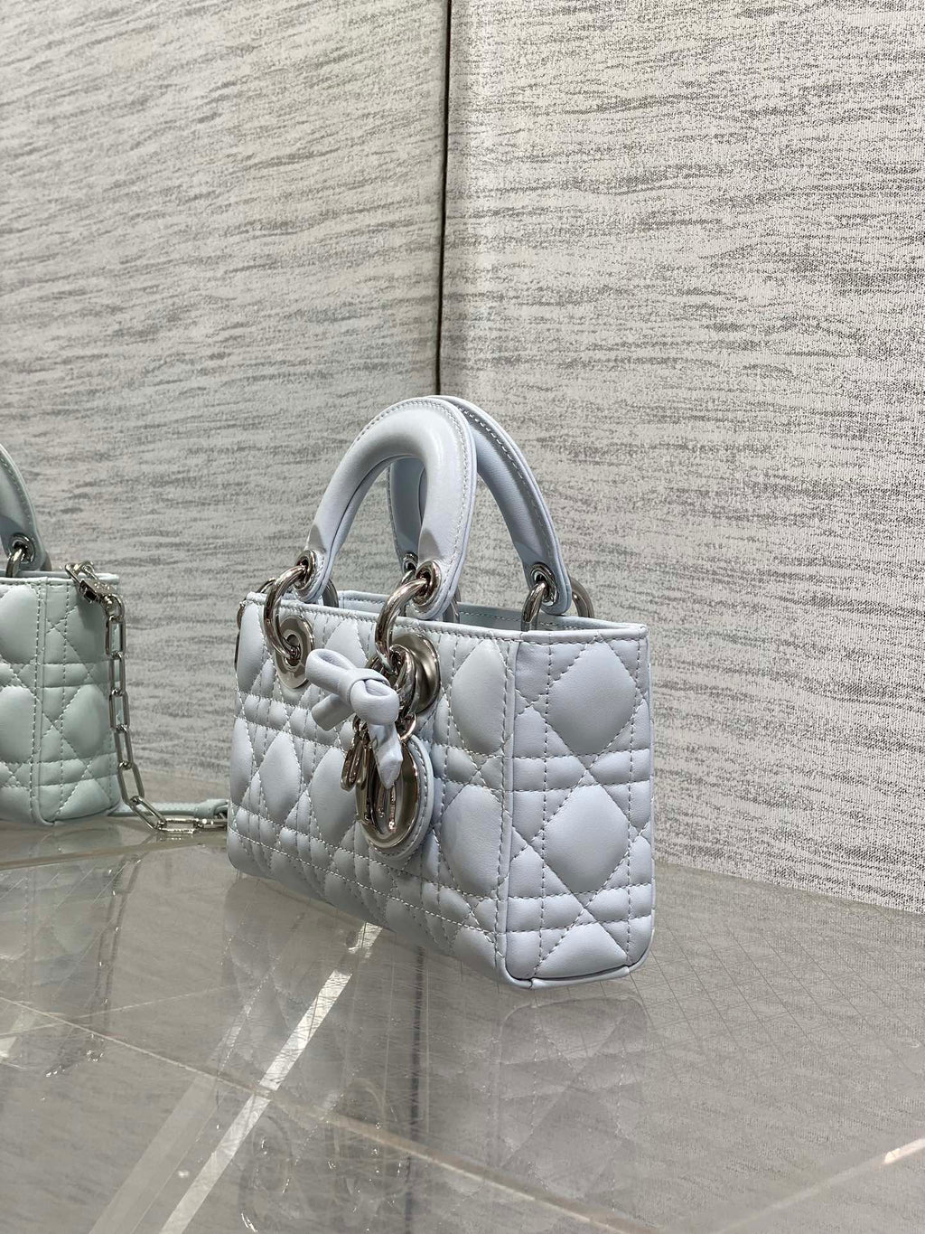 Dior Mini Lady D-Joy Bag - M0636 - Blue Cannage Lambskin - Default Title - View 7