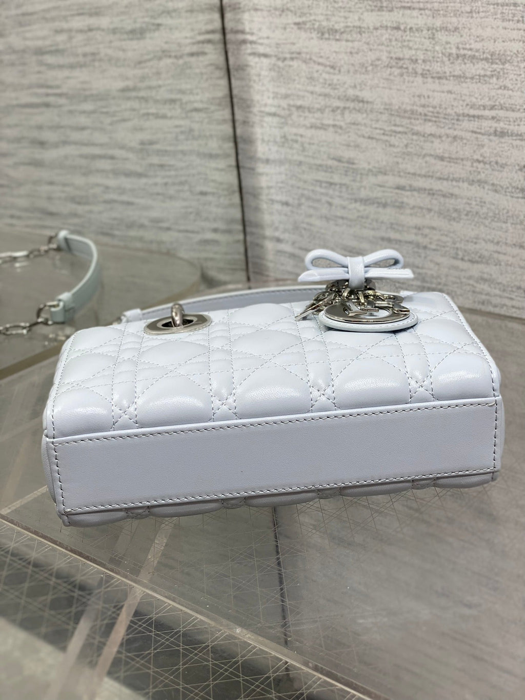 Dior Mini Lady D-Joy Bag - M0636 - Blue Cannage Lambskin - Default Title - View 8