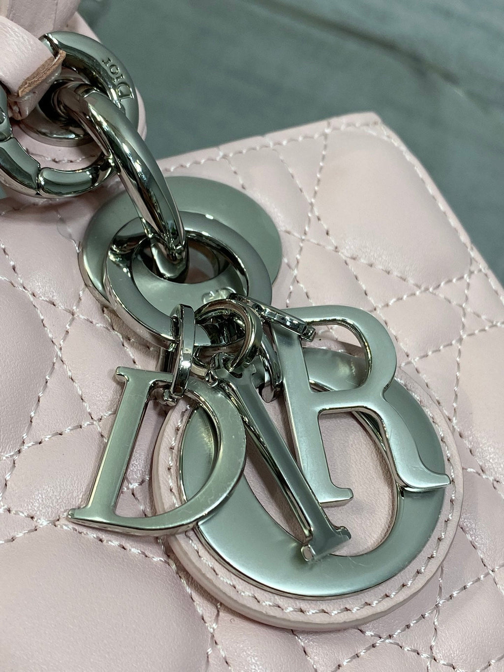 Dior Mini Lady D-Joy Bag - M0636 - Pink Cannage Lambskin with silver hardware - Default Title - View 5
