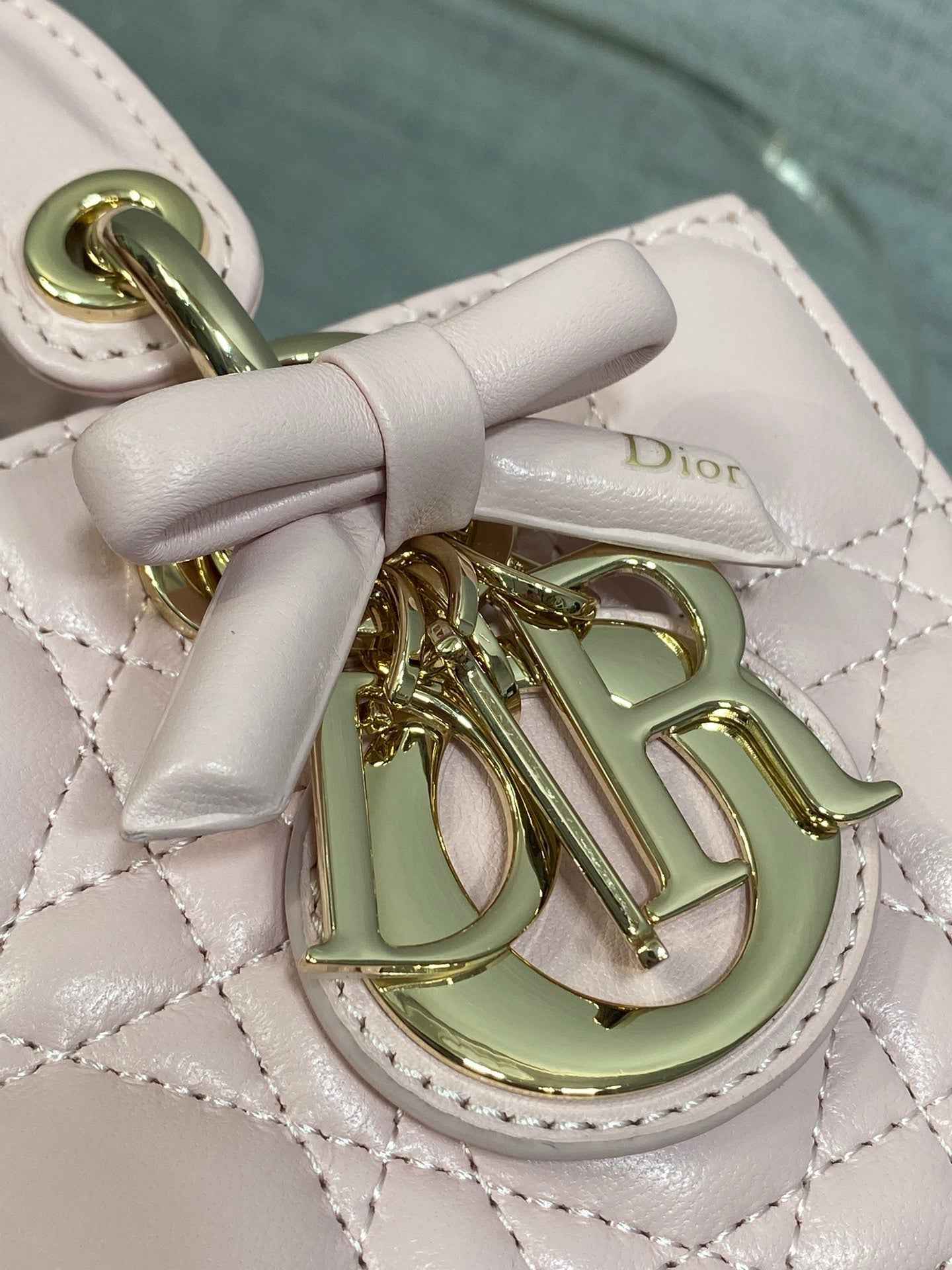 Dior Mini Lady D-Joy Bag - M0636 - Pink Cannage Lambskin with gold hardware - Default Title - View 4