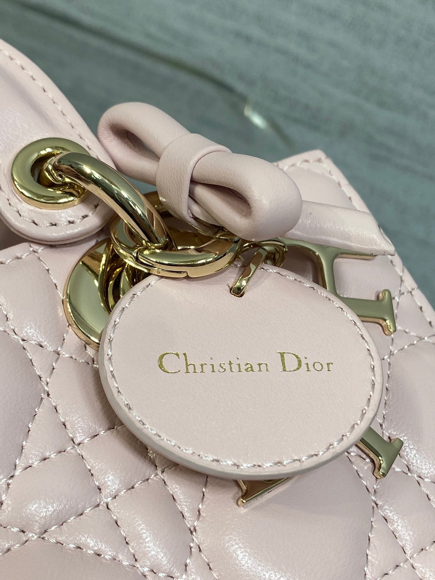 Dior Mini Lady D-Joy Bag - M0636 - Pink Cannage Lambskin with gold hardware - Default Title - View 5