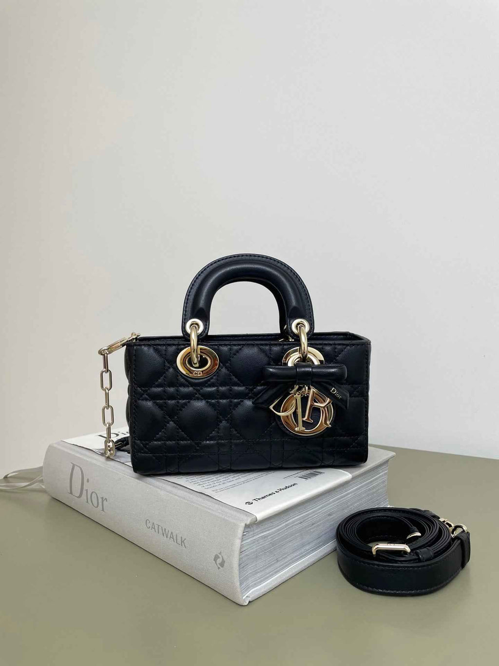 Dior Mini Lady D-Joy Bag - M0636 - Black Cannage Lambskin - Default Title - View 1
