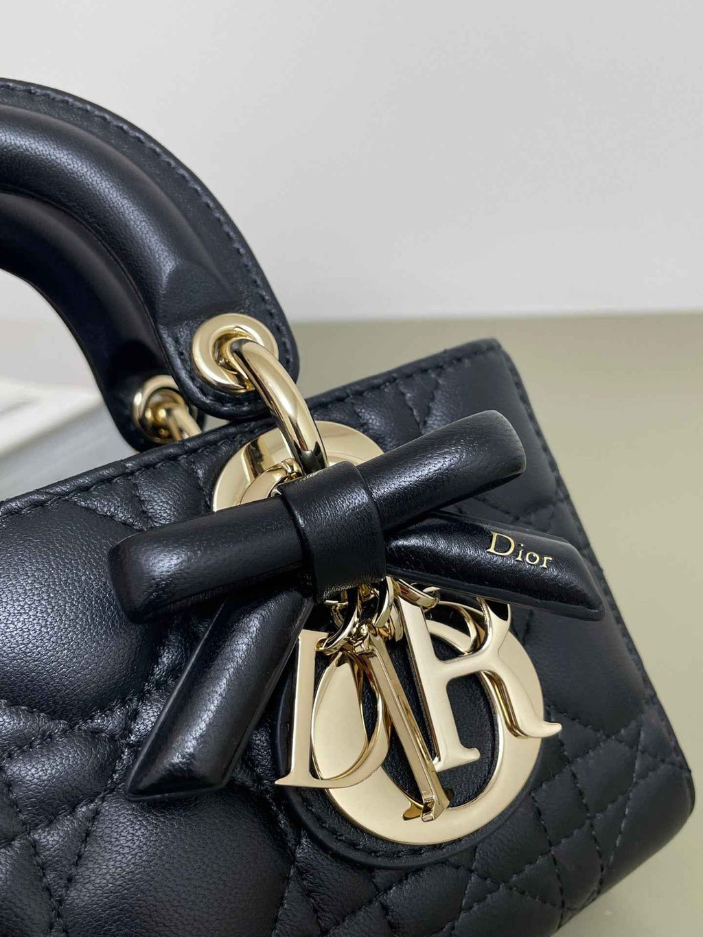 Dior Mini Lady D-Joy Bag - M0636 - Black Cannage Lambskin - Default Title - View 2