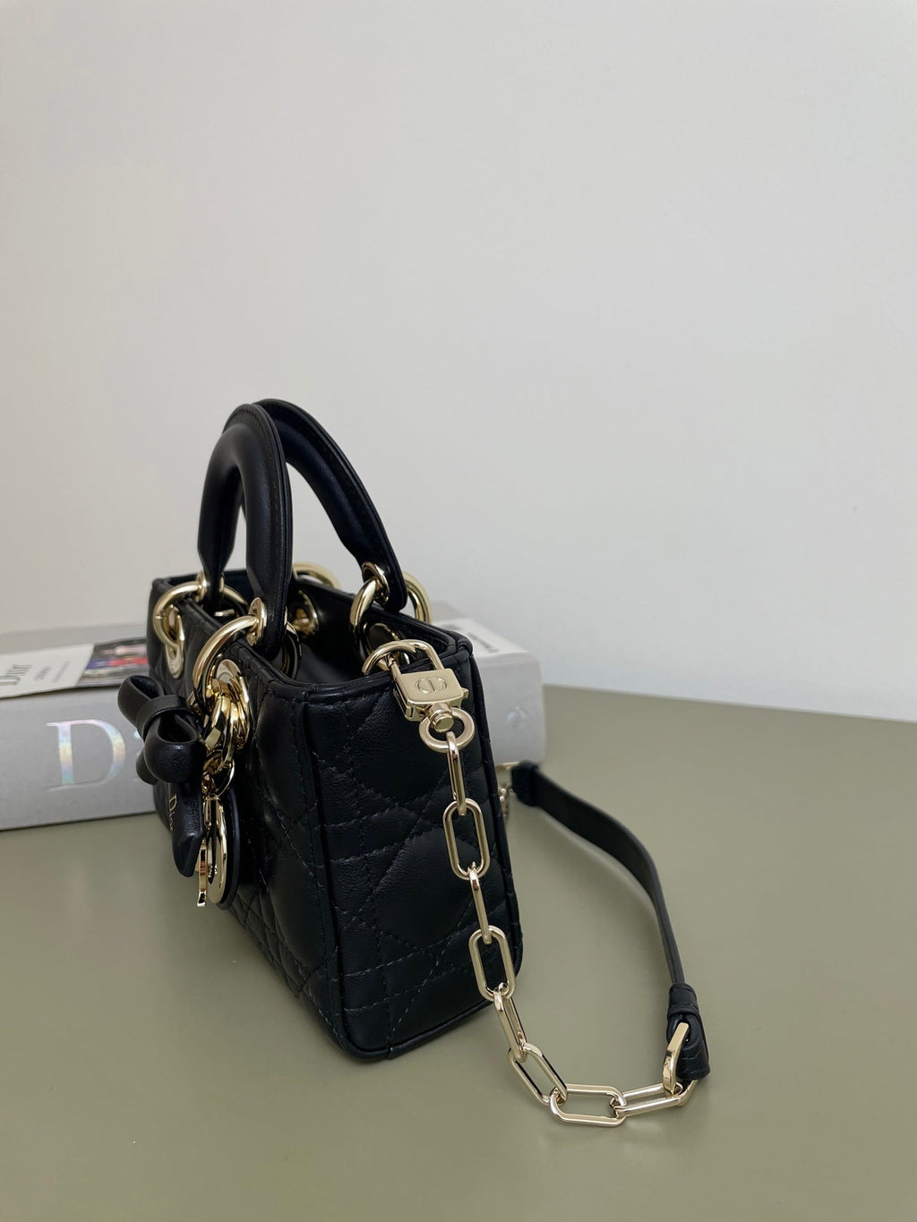 Dior Mini Lady D-Joy Bag - M0636 - Black Cannage Lambskin - Default Title - View 6