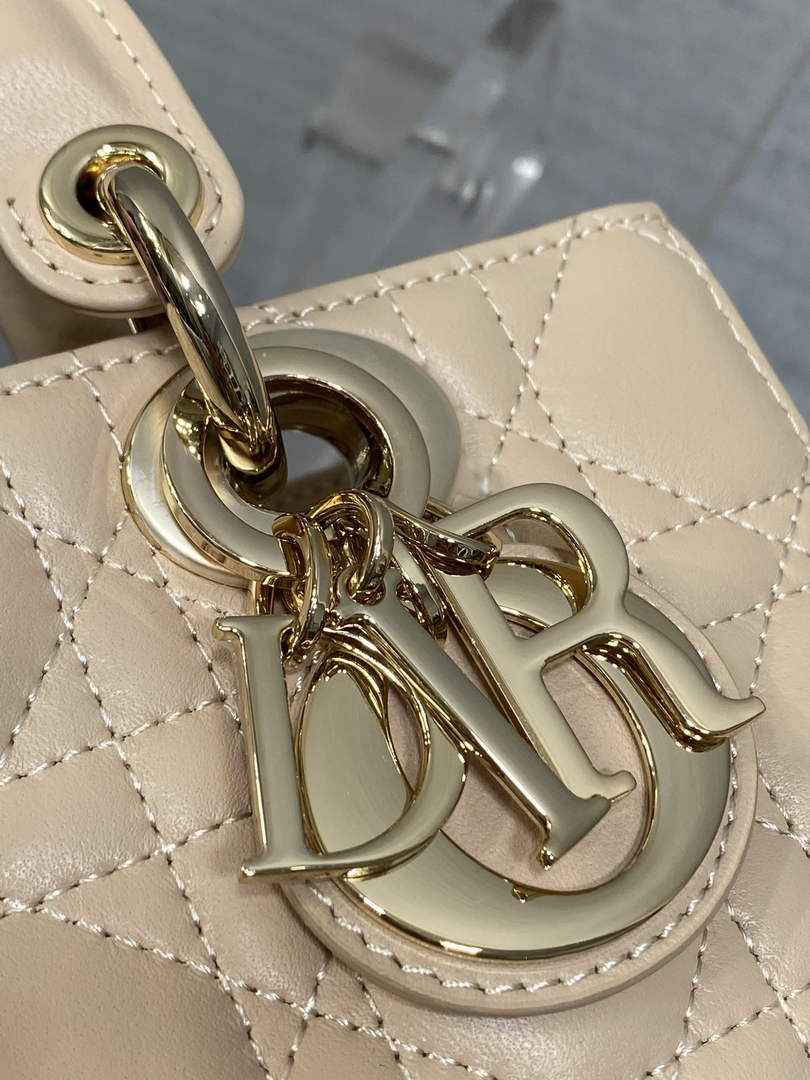 Dior Mini Lady D-Joy Bag - M0636 - Cannage Lambskin Apricot - Default Title - View 4