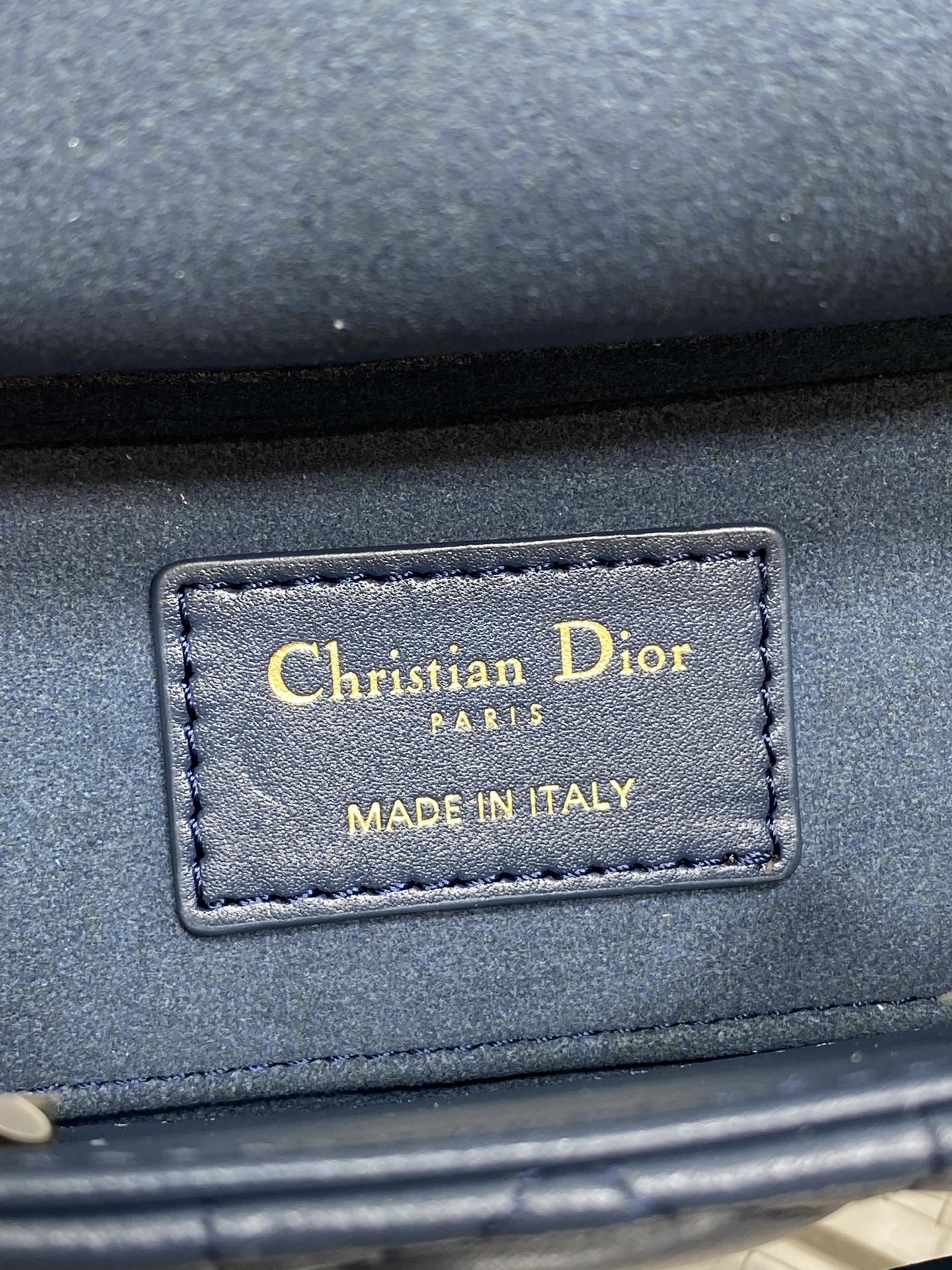 Dior Mini Lady D-Joy Bag - Navy Cannage Lambskin - M0636 - Default Title - View 9