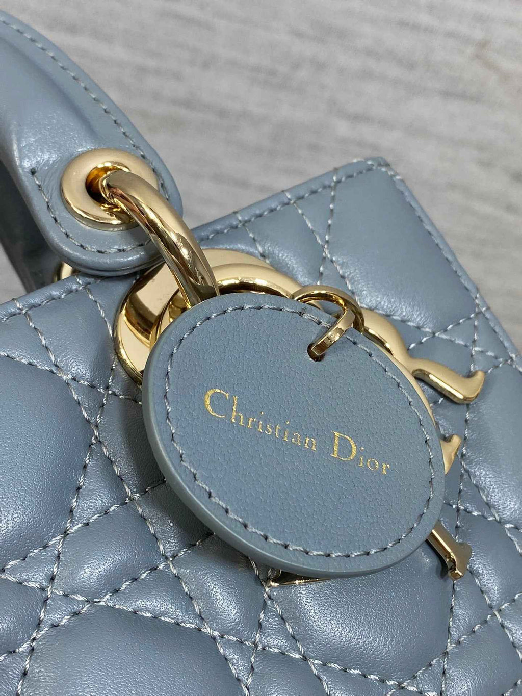 Dior Mini Lady D-Joy Bag - Blue Cannage Lambskin - M0636 - Default Title - View 4