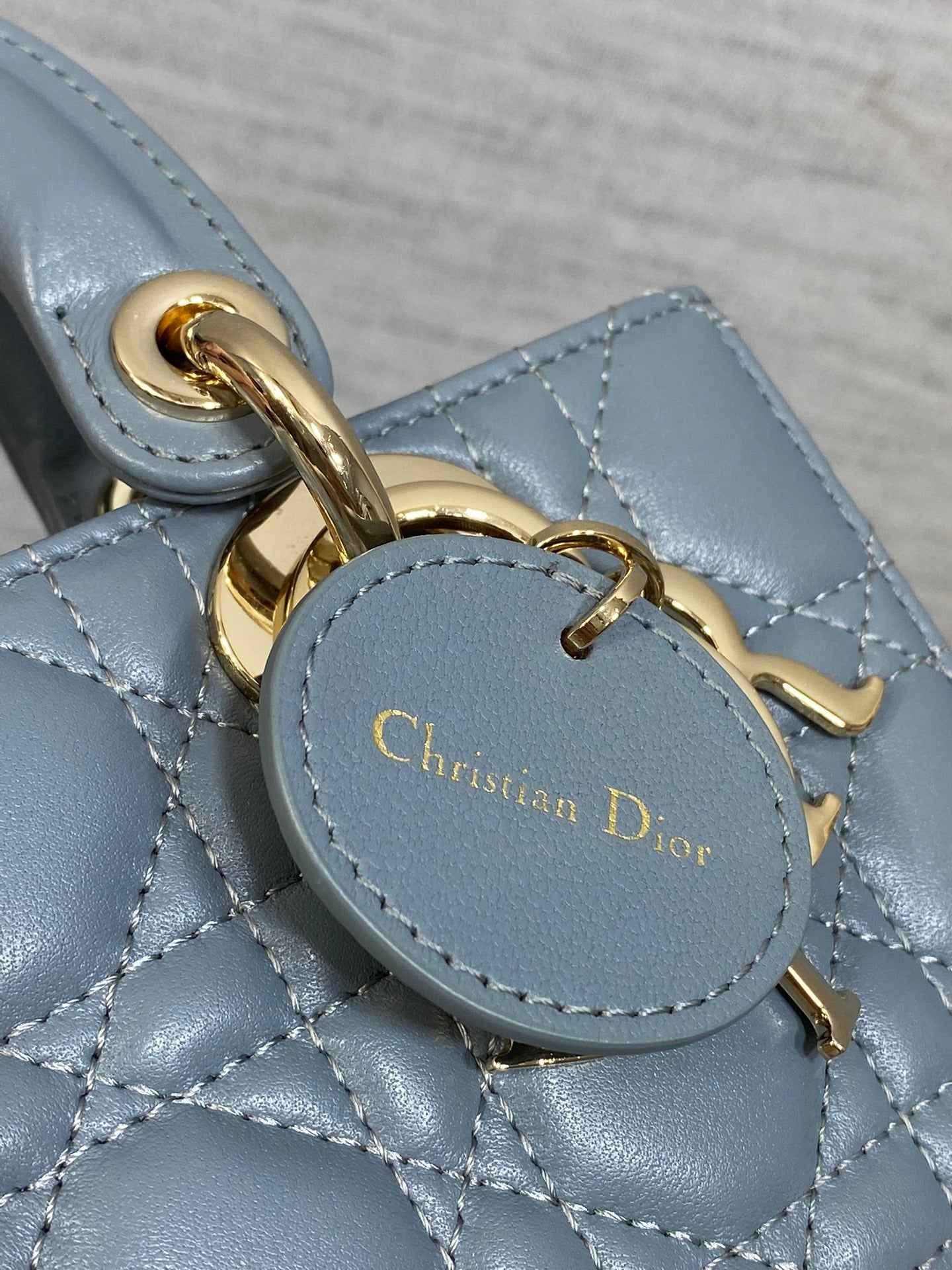 Dior Mini Lady D-Joy Bag - Blue Cannage Lambskin - M0636 - Default Title - View 4