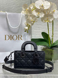 Dior Mini Lady D-Joy Bag - Black Cannage Lambskin - M0636 - Default Title - View 1
