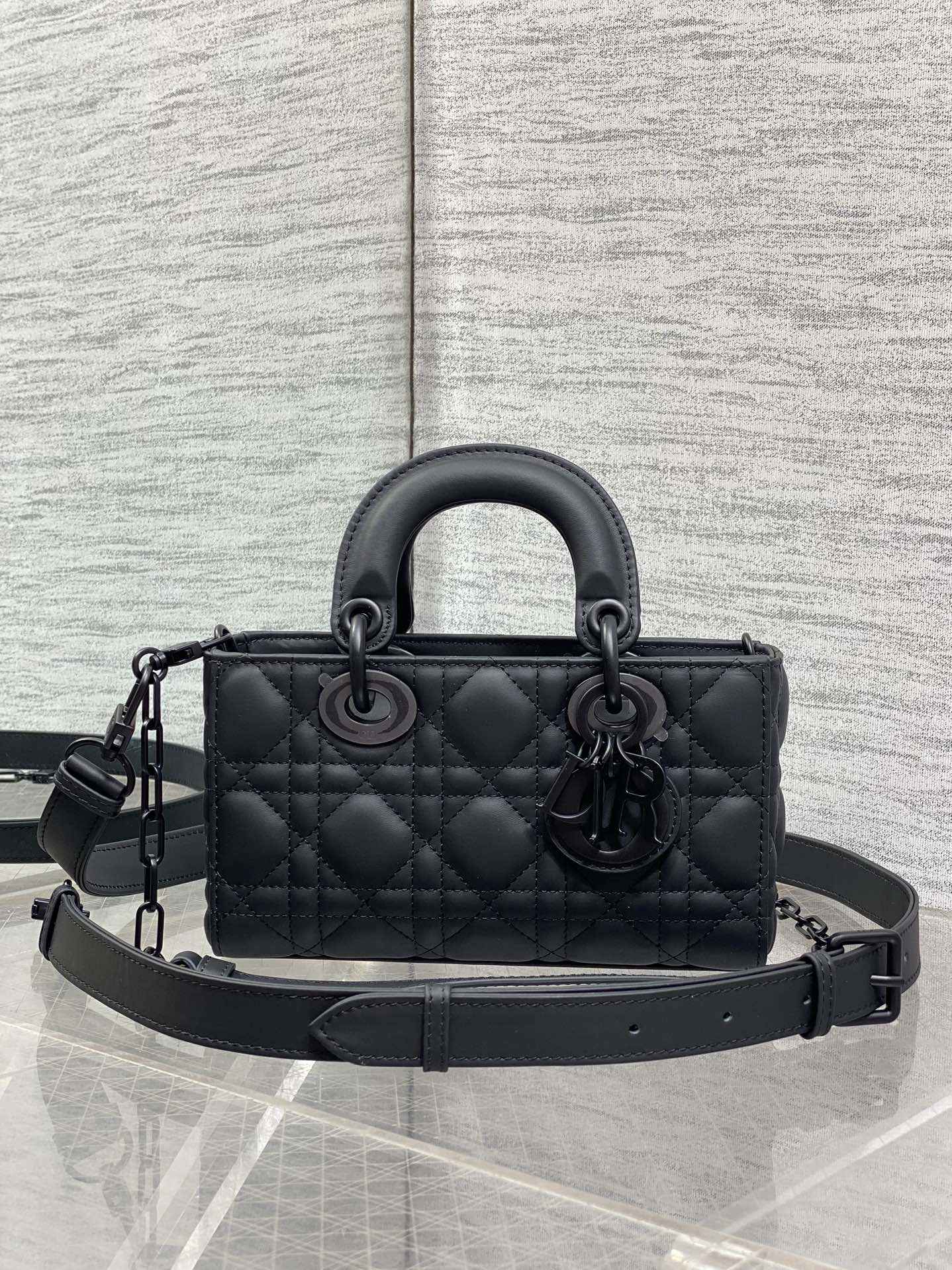 Dior Mini Lady D-Joy Bag - Black Cannage Lambskin - M0636 - Default Title - View 2