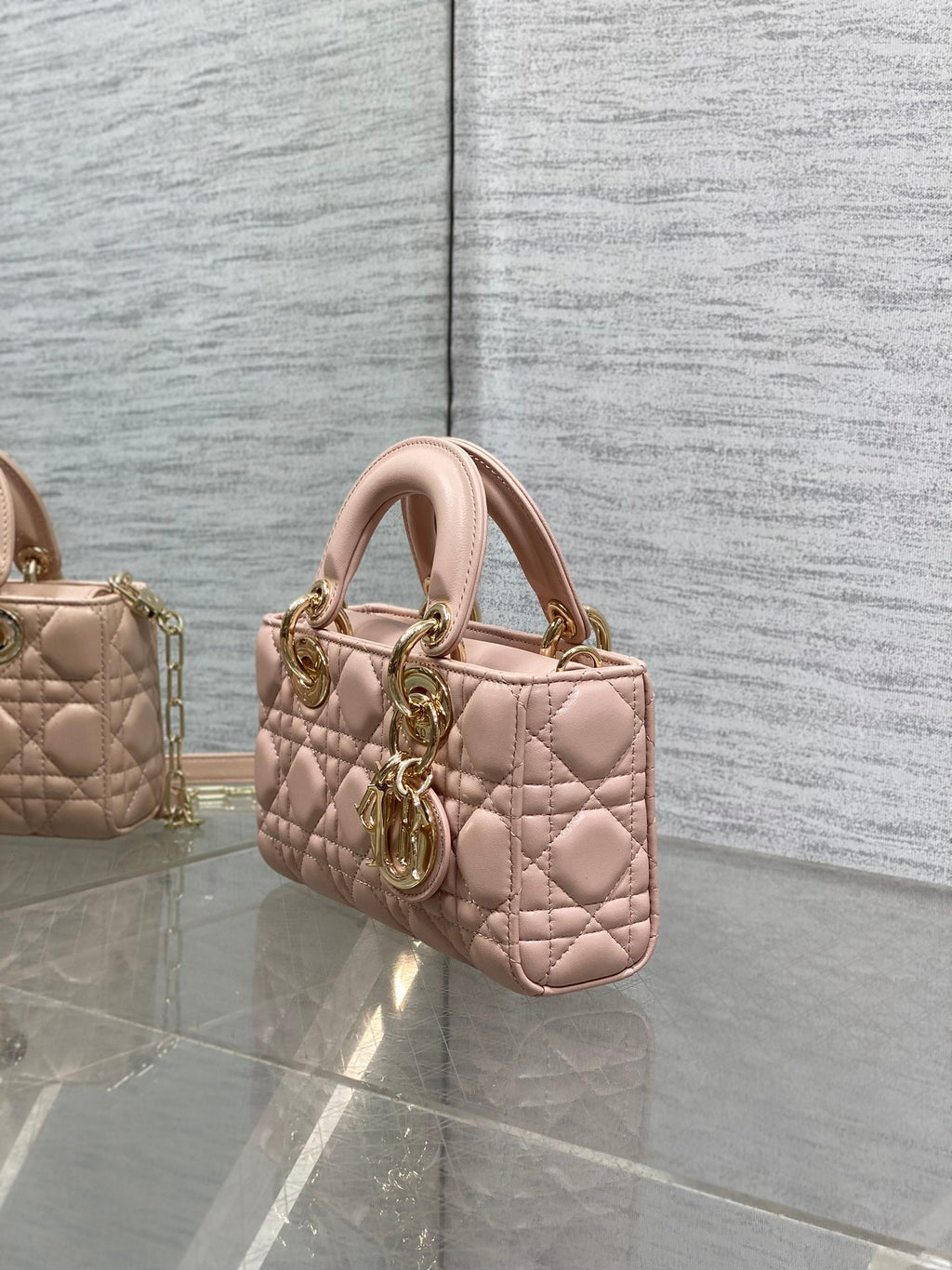 Dior Mini Lady D-Joy Bag - Pink Cannage Lambskin - M0636 - Default Title - View 7