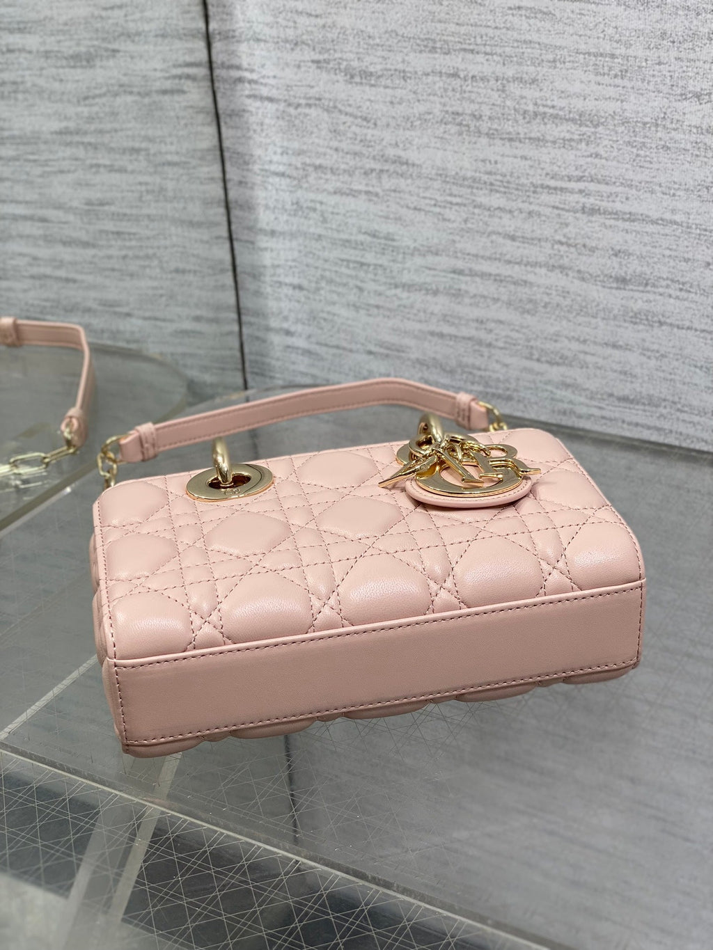 Dior Mini Lady D-Joy Bag - Pink Cannage Lambskin - M0636 - Default Title - View 8