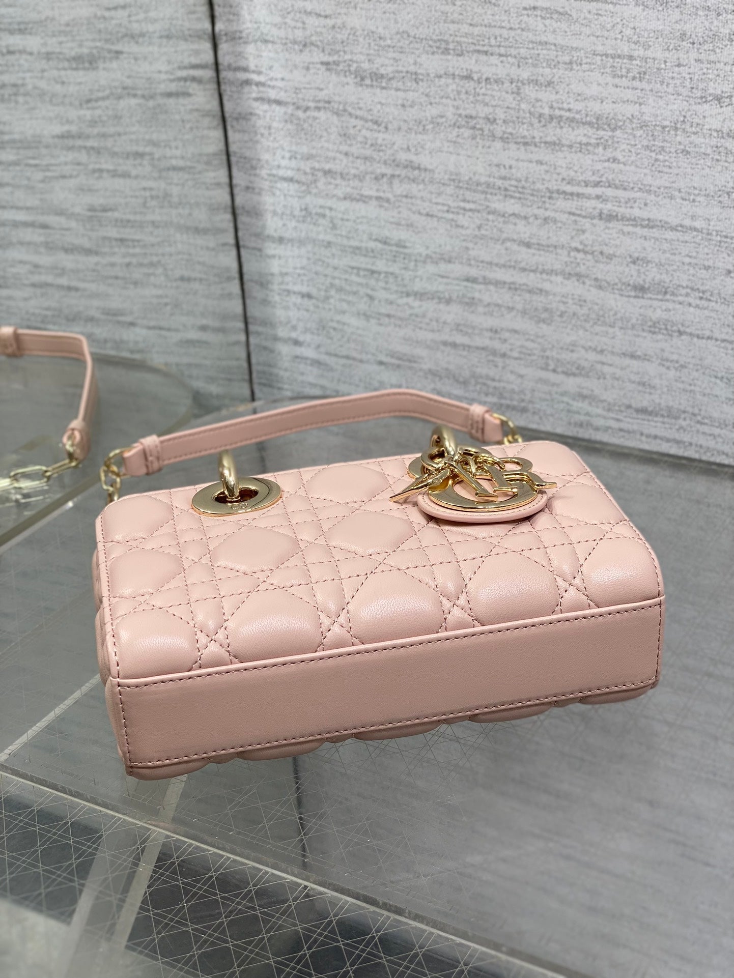Dior Mini Lady D-Joy Bag - Pink Cannage Lambskin - M0636 - Default Title - View 8