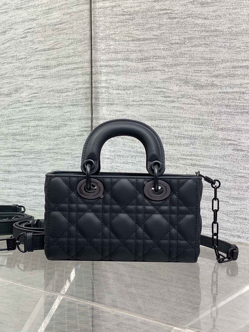 Dior Mini Lady D-Joy Bag - Black Cannage Lambskin - M0636 - Default Title - View 3