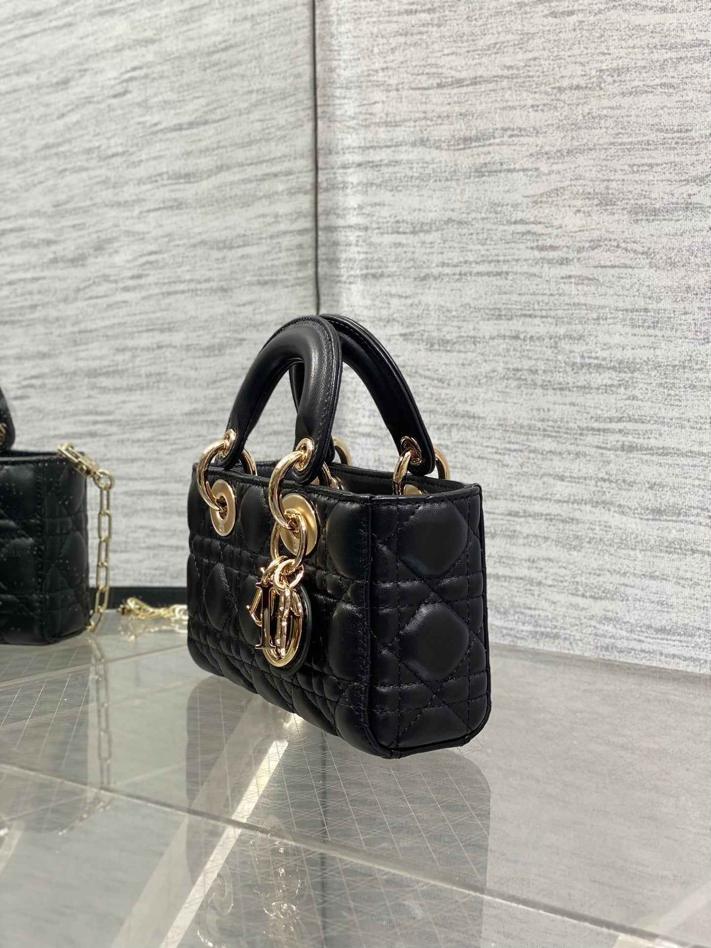 Dior Mini Lady D-Joy Bag - M0636 - Cannage Lambskin Black - Default Title - View 4