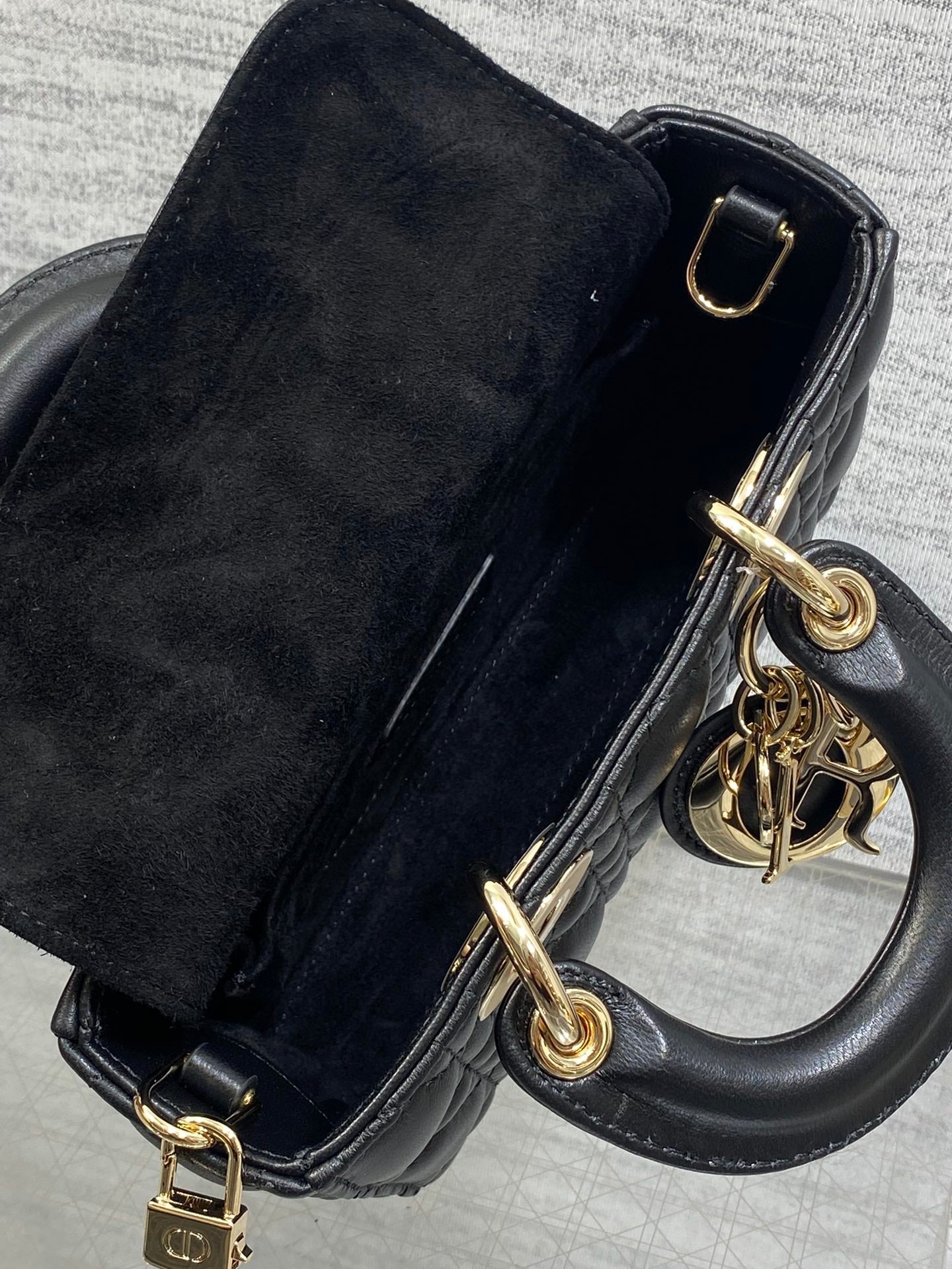Dior Mini Lady D-Joy Bag - M0636 - Cannage Lambskin Black - Default Title - View 7