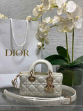 Dior Mini Lady D-Joy Bag - M0636 - Cannage Lambskin White - Default Title - View 1