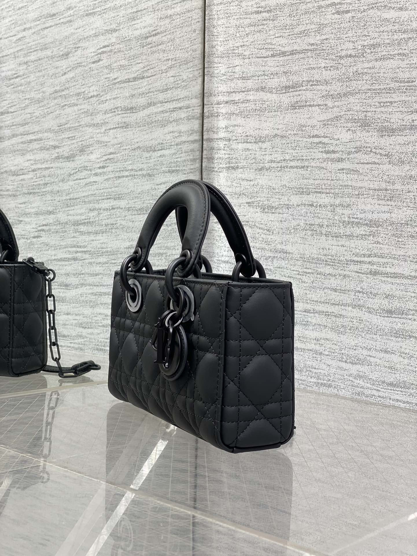 Dior Mini Lady D-Joy Bag - Black Cannage Lambskin - M0636 - Default Title - View 6