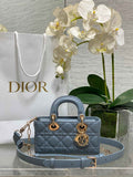 Dior Mini Lady D-Joy Bag - Blue Cannage Lambskin - M0636 - Default Title - View 1