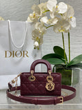 Dior Mini Lady D-Joy Bag - Wine Red Cannage Lambskin - M0636 - Default Title - View 1