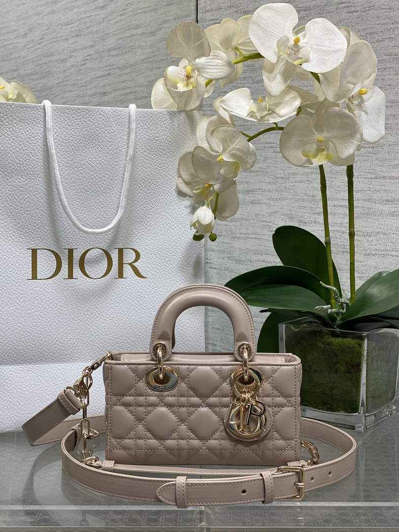 Dior Mini Lady D-Joy Bag - Power Pink Cannage Lambskin - M0636 - Default Title - View 1