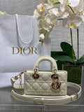 Dior Mini Lady D-Joy Bag - M0636 - White Patent Cannage Calfskin - Default Title - View 1