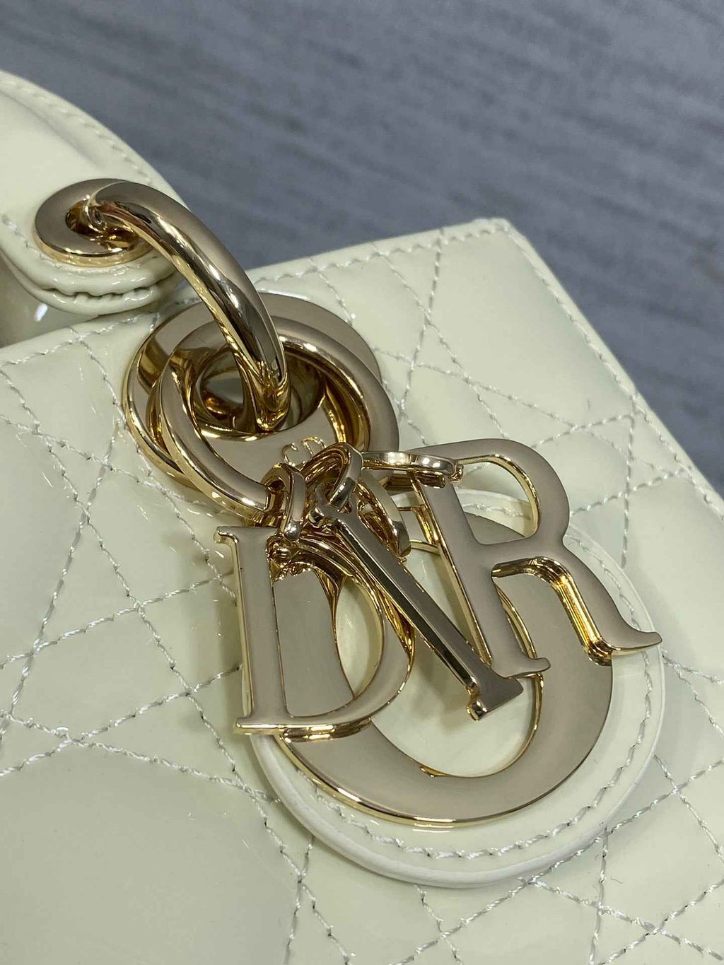 Dior Mini Lady D-Joy Bag - M0636 - White Patent Cannage Calfskin - Default Title - View 4