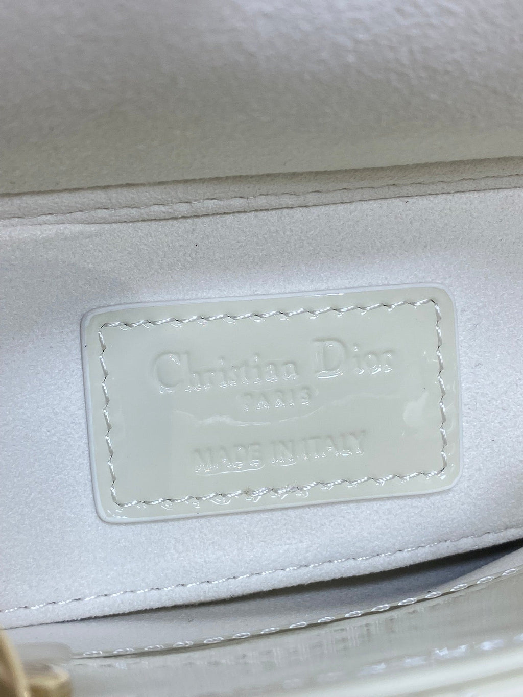 Dior Mini Lady D-Joy Bag - M0636 - White Patent Cannage Calfskin - Default Title - View 9