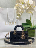 Dior Mini Lady D-Joy Bag - M0636 - Black Patent Cannage Calfskin - Default Title - View 1