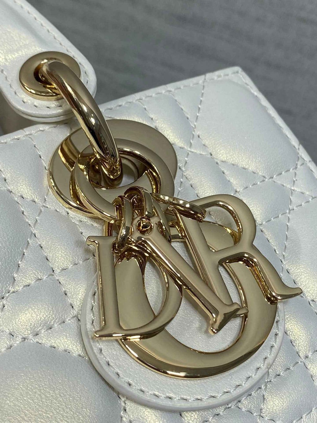 Dior Mini Lady D-Joy Bag - M0636 - Cannage Lambskin White - Default Title - View 4