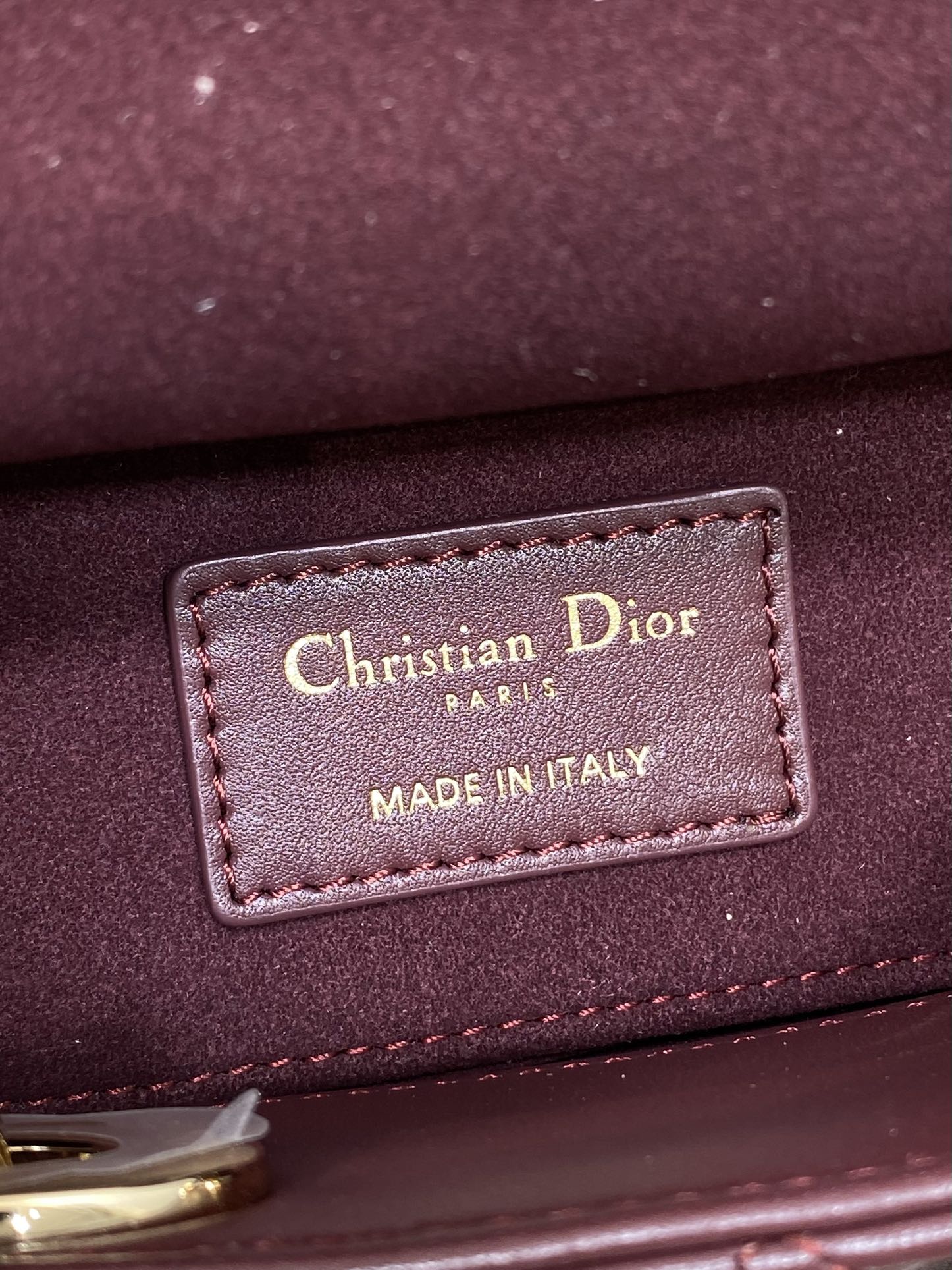 Dior Mini Lady D-Joy Bag - Wine Red Cannage Lambskin - M0636 - Default Title - View 9