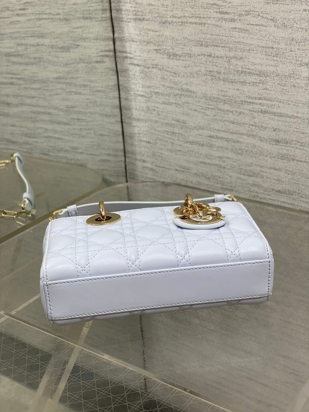 Dior Mini Lady D-Joy Bag - Light Blue Cannage Lambskin - M0636 - Default Title - View 7