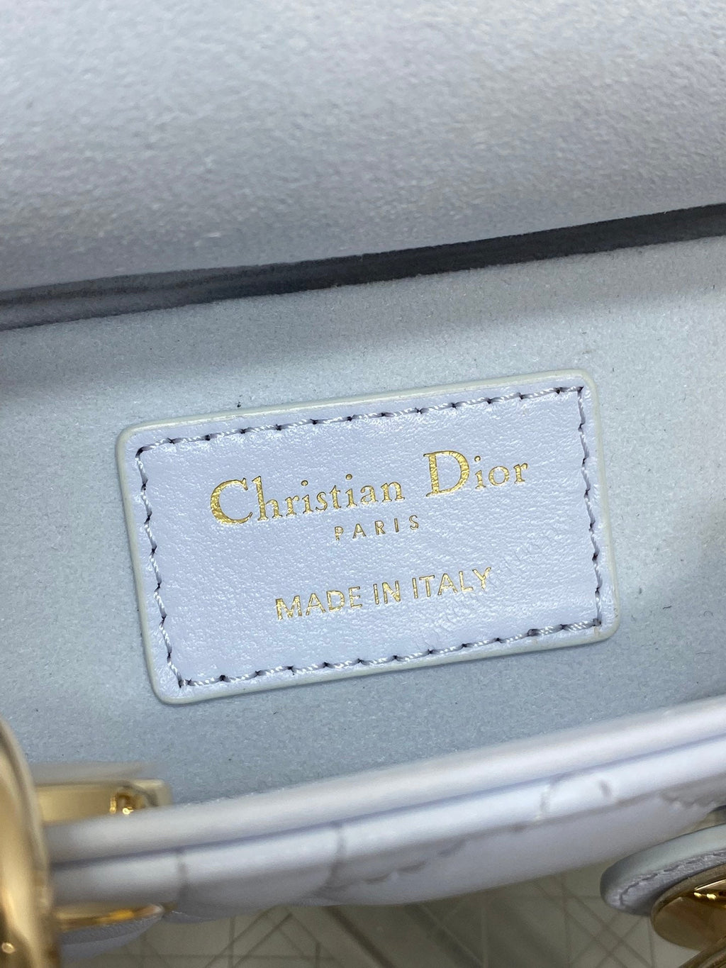 Dior Mini Lady D-Joy Bag - Light Blue Cannage Lambskin - M0636 - Default Title - View 9