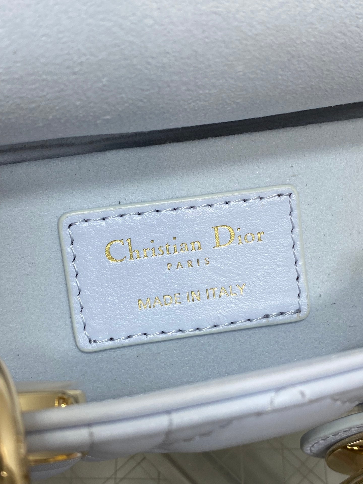 Dior Mini Lady D-Joy Bag - Light Blue Cannage Lambskin - M0636 - Default Title - View 9