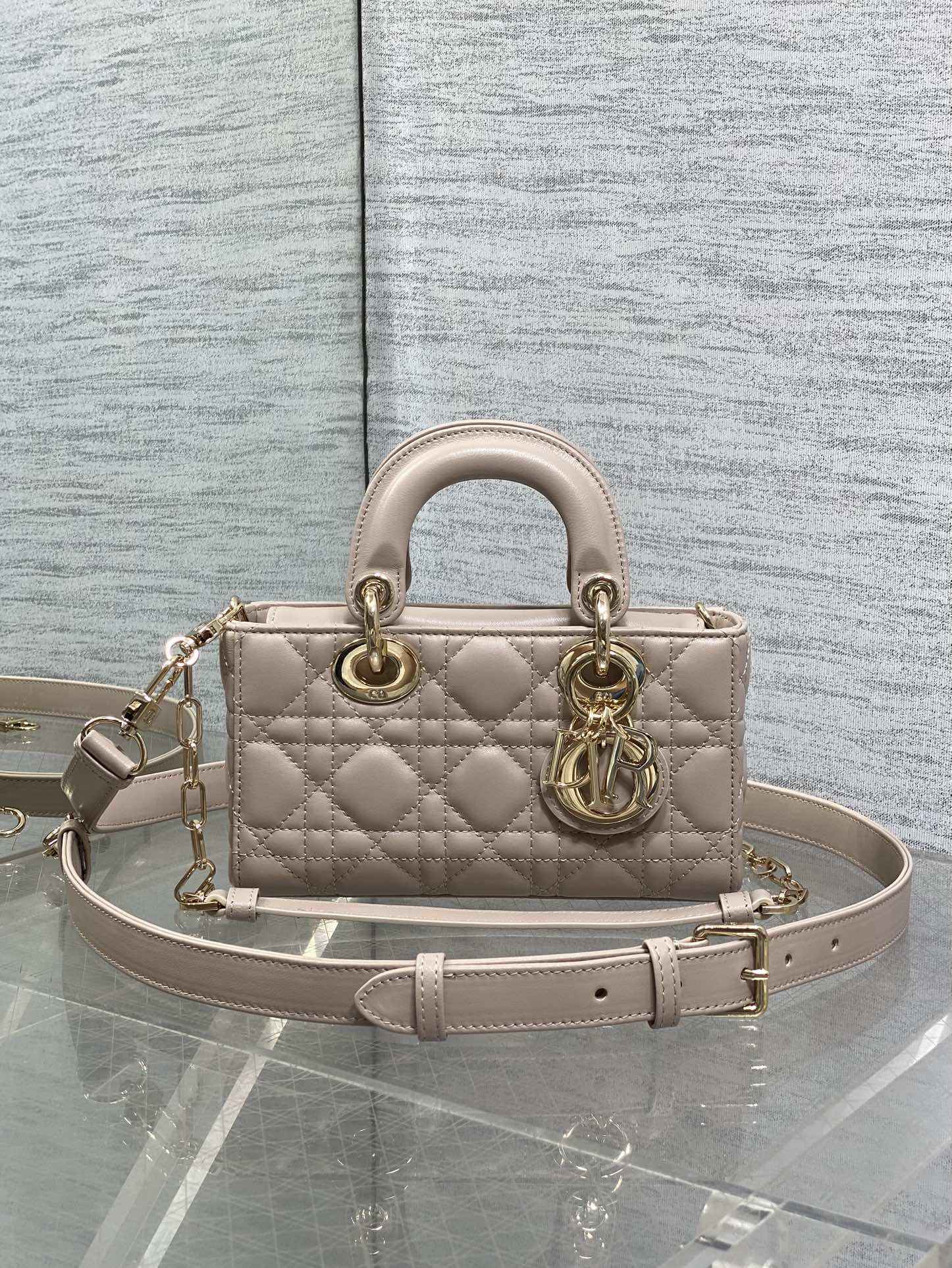 Dior Mini Lady D-Joy Bag - Power Pink Cannage Lambskin - M0636 - Default Title - View 2