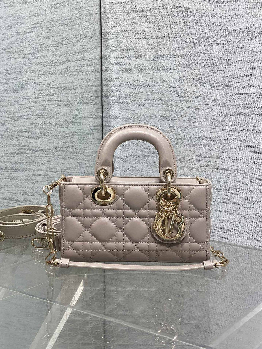 Dior Mini Lady D-Joy Bag - Power Pink Cannage Lambskin - M0636 - Default Title - View 3