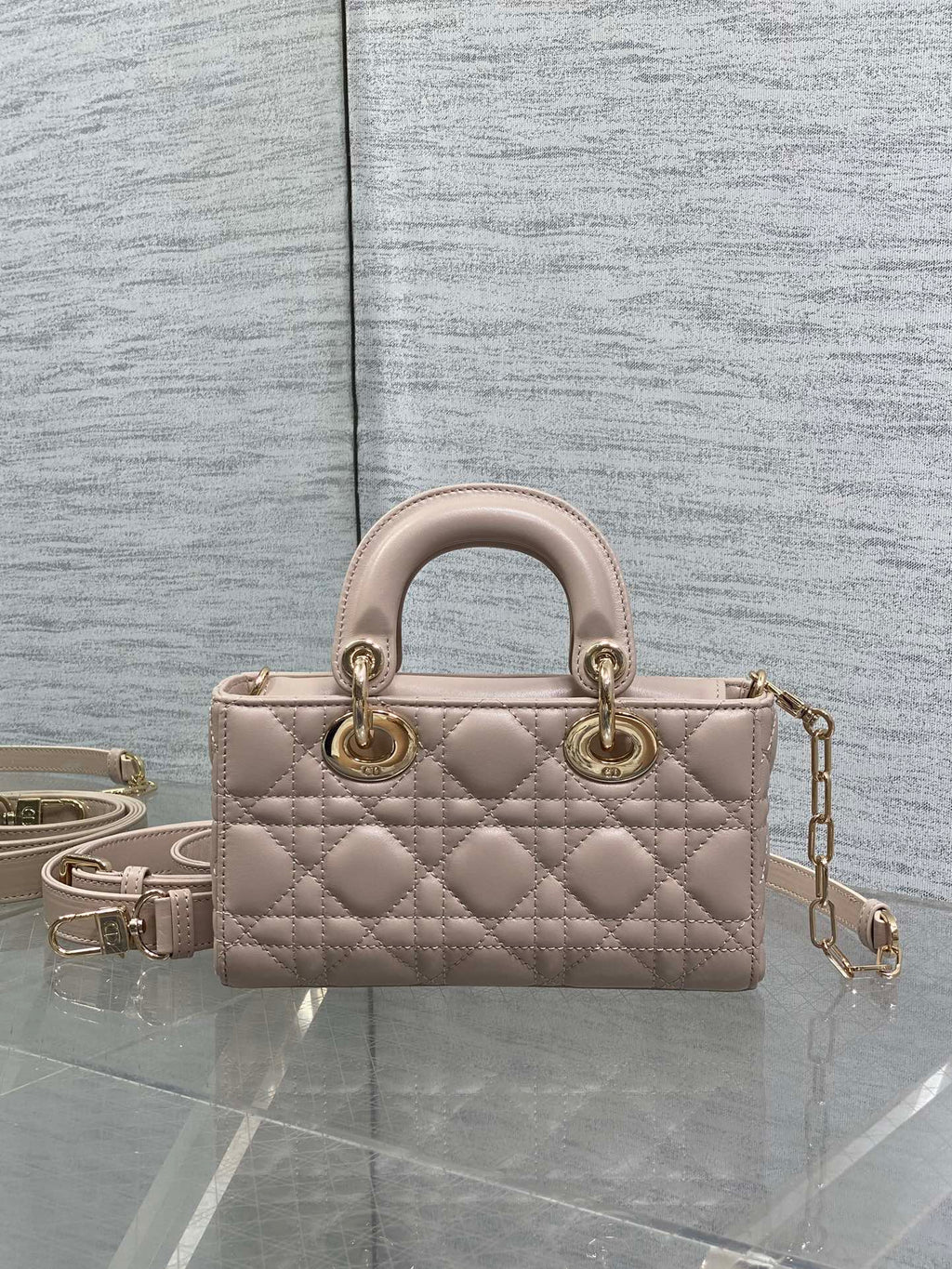 Dior Mini Lady D-Joy Bag - Power Pink Cannage Lambskin - M0636 - Default Title - View 6