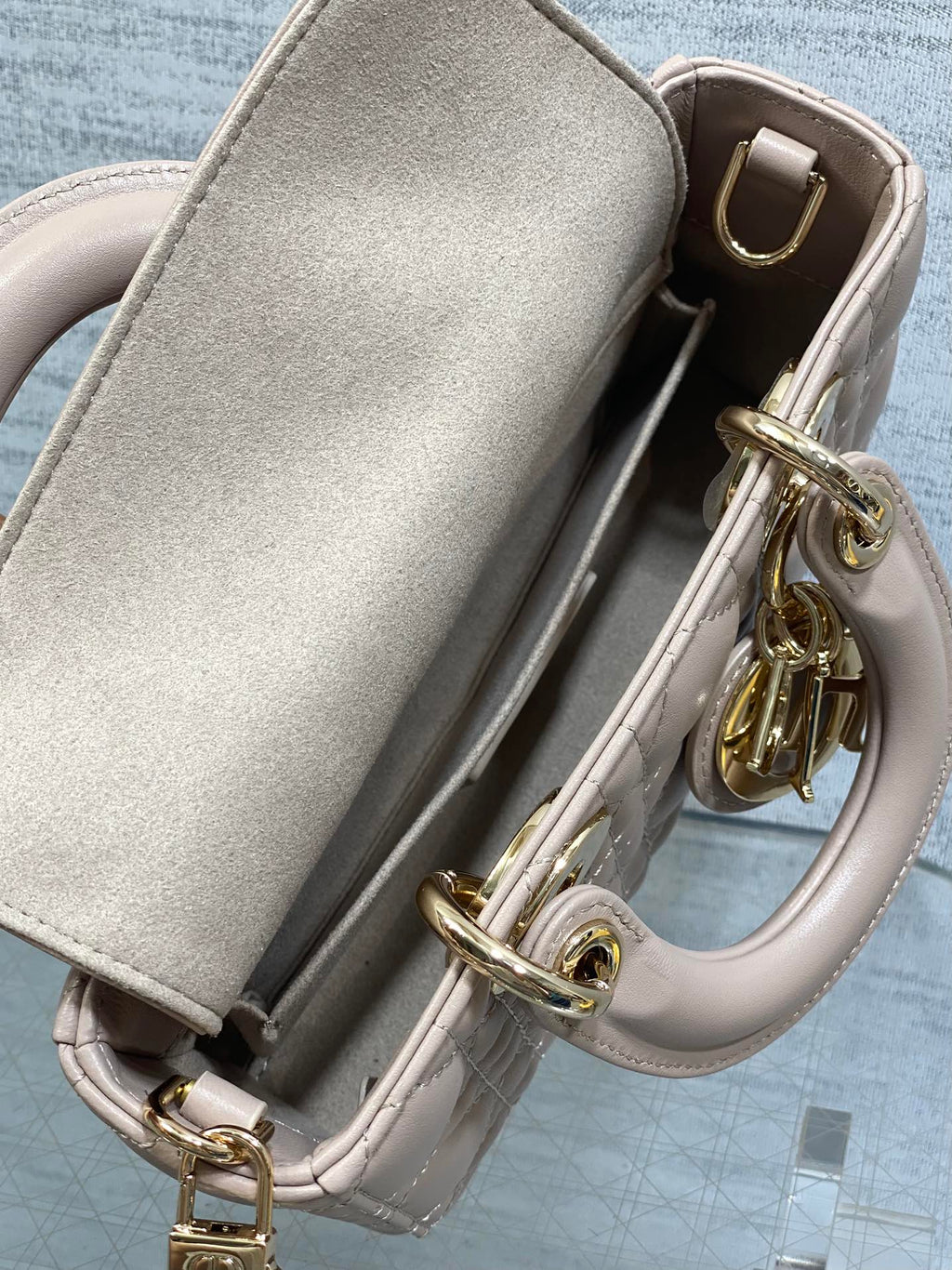 Dior Mini Lady D-Joy Bag - Power Pink Cannage Lambskin - M0636 - Default Title - View 9