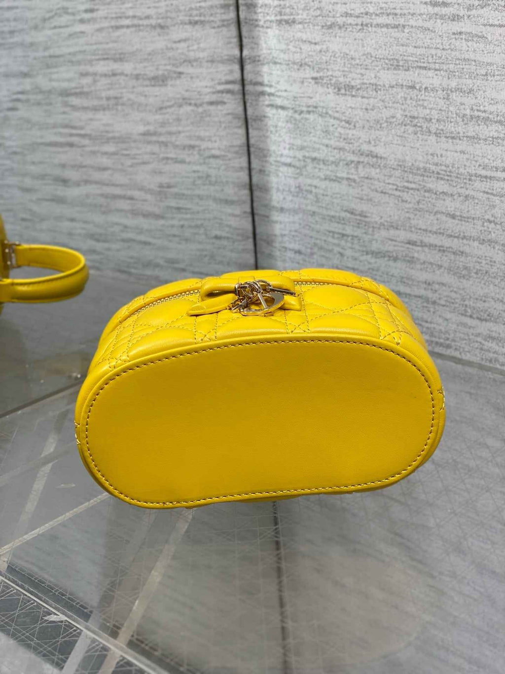 Dior Mini Vanity - S2603 - Yellow Cannage Lambskin - Default Title - View 4