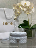 Dior Mini Vanity - S2603 - Blue Cannage Lambskin - Default Title - View 1